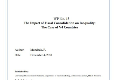 WP No. 15 The Impact of Fiscal Consolidation on Inequality: The Case of V4 Countries