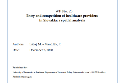 WP No. 23 Entry and competition of healthcare providers in Slovakia: a spatial analysis