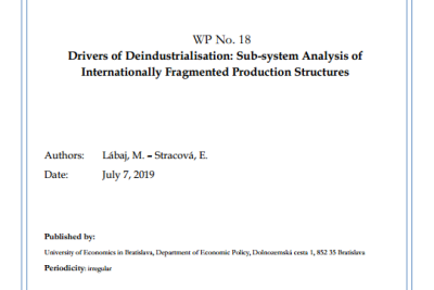 WP No. 18 Drivers of Deindustrialisation: Sub-system Analysis of Internationally Fragmented Production Structures