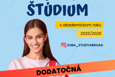 Dodatočná výzva na študijné pobyty v rámci Erasmus+ na akademický rok 2025/2026