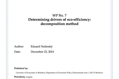 WP No. 7 Determining drivers of eco-efficiency: decomposition method