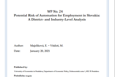 WP No. 24 Potential Risk of Automation for Employment in Slovakia: A District- and Industry-Level Analysis
