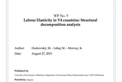WP No. 9 Labour elasticity in V4 countries: Structural Decomposition Analysis