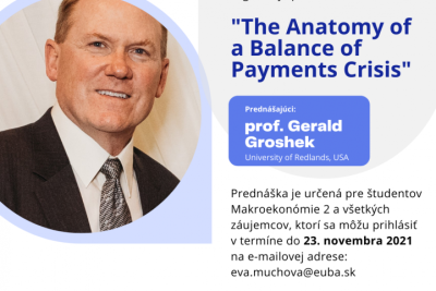 Pozvánka na prednášku prof. Geralda Grosheka