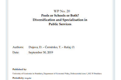 WP No. 20 Pools or Schools or Both? Diversification and Specialisation in Public Services
