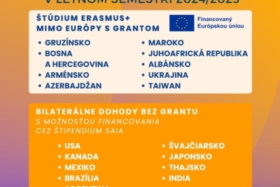 Study outside Europe in the summer semester 2024/2025