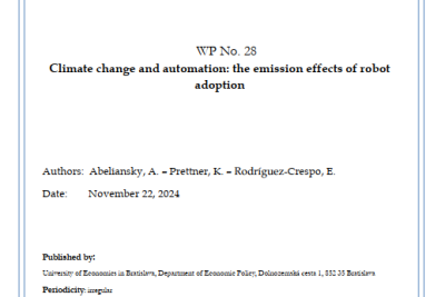 WP No. 28 Climate change and automation: the emission effects of robot adoption