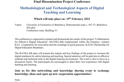 Konferencia Methodological and Technological Aspects of Digital Teaching and Learning