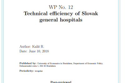 WP No. 12 Technical efficiency of Slovak general hospitals