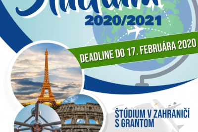 Výzva na študijné pobyty v rámci Erasmus+ na akademický rok 2020/2021 