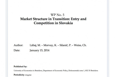 WP No. 5 Market structure in Transition: Entry and Competition in Slovakia 