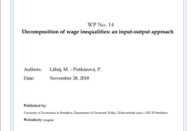 WP No. 14 Decomposition of wage inequalities: an input-output approach