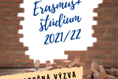 Dodatočná výzva Erasmus+ štúdium 2021/2021