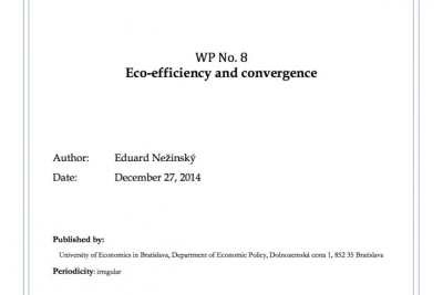 WP No. 8 Eco-efficiency and convergence