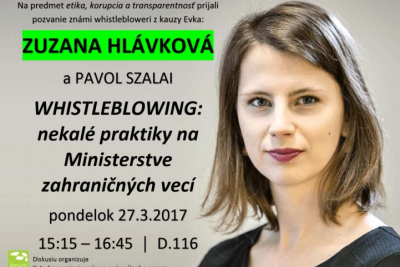 Pozvánka na diskusiu so Zuzanou Hlávkovou