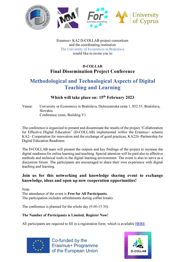 Konferencia Methodological and Technological Aspects of Digital Teaching and Learning
